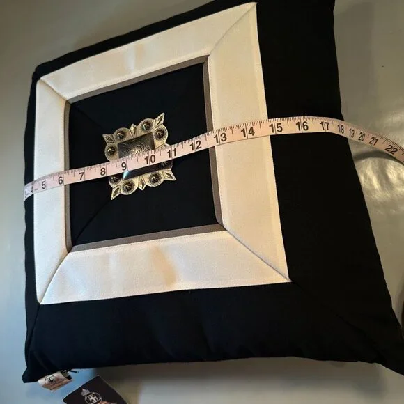 Elaine Smith Decorative Pillow Embellished Diamond Square Outdoor Pet Friendly - Picture 5 of 16